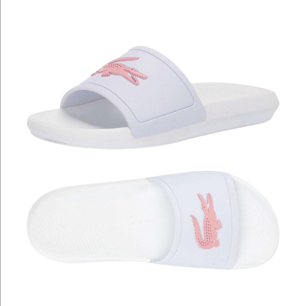 Lacoste Girls Croco Slide Sandals